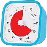 Time Timer MOD (Sky Blue), 60 Minute Visual Analog Timer, Optional Alert (On/Off), No Loud Ticking; Time Management Tool