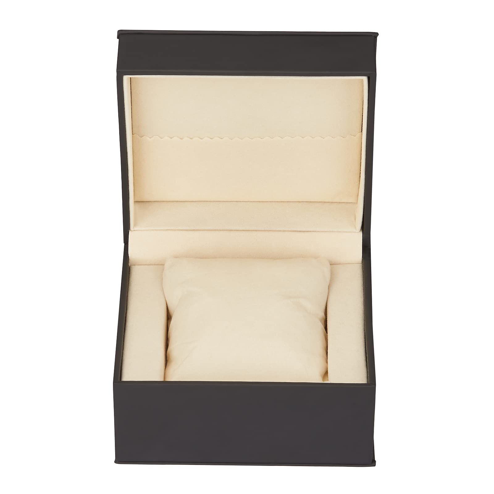 Luxury Black Single Watch Gift Box with Pillow PU Leather Wristwatch Display Case Organizer for Men