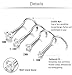 Jstyle 20G 8 Pcs Stainless Steel Nose Rings Studs Screw Piercing Body Jewelry 1.5mm 2mm 2.5mm 3mm