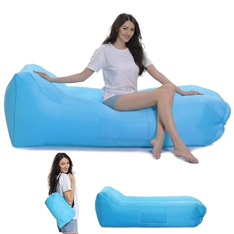 Lazy Wind Saco de Dormir Hinchable reclinable al Aire Libre ...