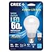 Cree BA19-08050OMB-12DE26-3_1 60W Equivalent 5000K A19 LED Light Bulb with 4Flow Filament Design, Daylight