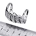 Punk Gray Full Finger Armor Ring W/rhinestone