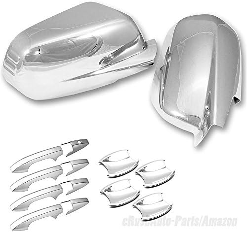 eRushAutoparts Chrome Mirros+Handles+Bowls Covers For 2007-2011 Honda CR-V