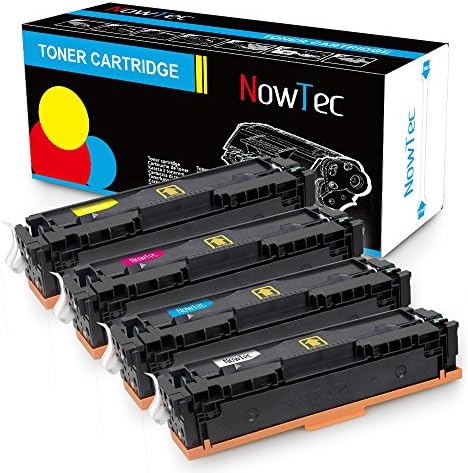 NowTec New Compatible for HP 201X CF400X Black CF401X Cyan CF402X Yellow CF403X Magenta 4 Pack Toner Cartridge for HP Color LaserJet Pro MFP M277dw M277c6 HP Color LaserJet Pro M252dw High Page Yield