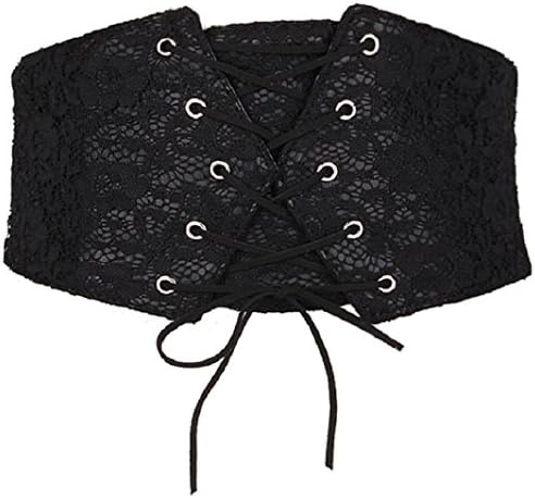 Women’s Fashion Wide Vintage Elastic Stretch Waist Belt Band (XL(36-39inches), Black)
