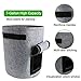 TQQFUN 2 Pack 7 Gallon Smart Potato Bags Velcro Window Vegetable Bags, Double Layer Premium Breathable Nonwoven Cloth for Potato/Aeration Fabric Pots with Handles（Gray）