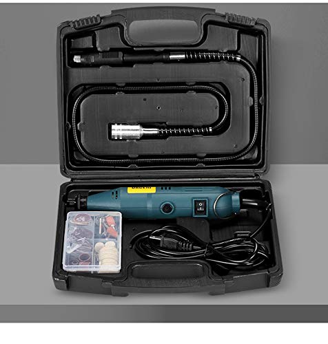 URCERI Rotary Tool Kit with Flex Shaft and 100 Accessories, 6 Adjustable speed, 120V/60HZ Frequency, 135W Power and 35000 rpm No-Load Speed, Multiple-Function for Craft Projects