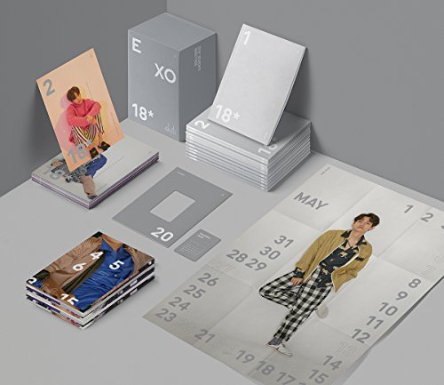 Exo - 2018 season s greetings 12 monthly planner+12 photocards+12…