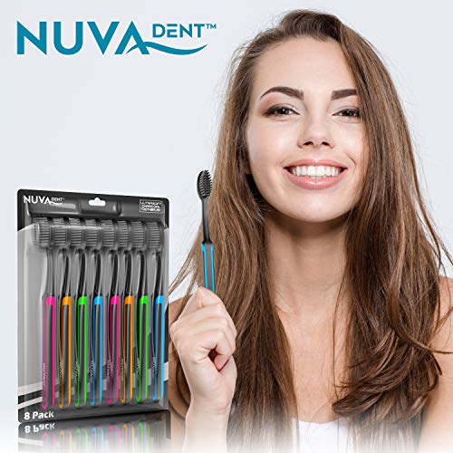 image for Nuva Dent Ultra Soft Charcoal Toothbrush - Gentle, Slim Brush Head, Me