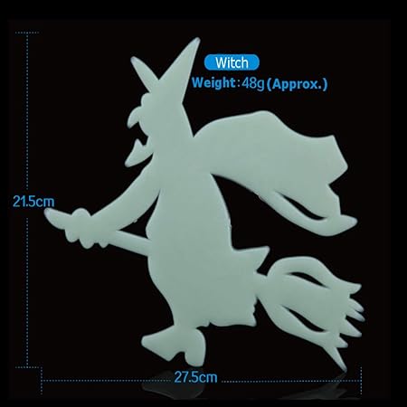 Solmore Halloween Luminous Wall Window Hanging Props Light Green Glow Noctilucent Decor 2