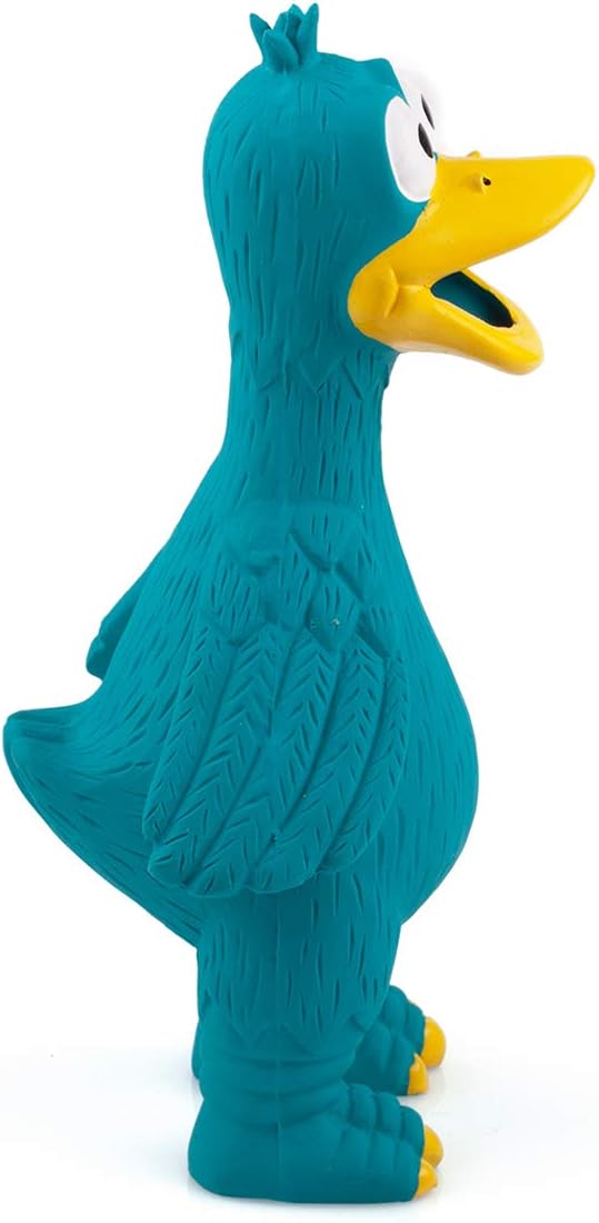Kitchen & Dining : Chiwava 9.3 Inch Squawking Latex Dog Toy Quacking Duck Squeeze Squeak Interactive Play for Medium Large Dogs Color Blue : 