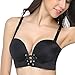 Add Two Cups Bras Brassiere For Women Push Up Padded Unlined,Black,32A