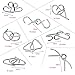 Sea Team 8pcs Brain Teasers Metal Wire IQ Puzzles for Adult Children and Student - Set of 2