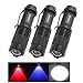 FSMART Tactical Red Blue Rechargeable LED Flashlight 3 Modes Adjustable AA Battery ( Pack of 3)