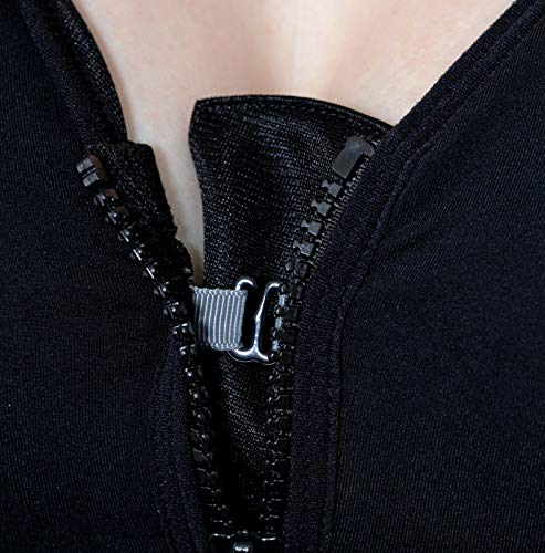 Orchid-Womens-Plus-Size-Medium-High-Impact-Non-Wired-Zip-Front-Black-Active-Sports-Bra