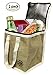 Earthwise Insulated Lunch Bag Tote Eco Friendly Jute Lunch Bag w/Zippered Top Closure (Set of 2)