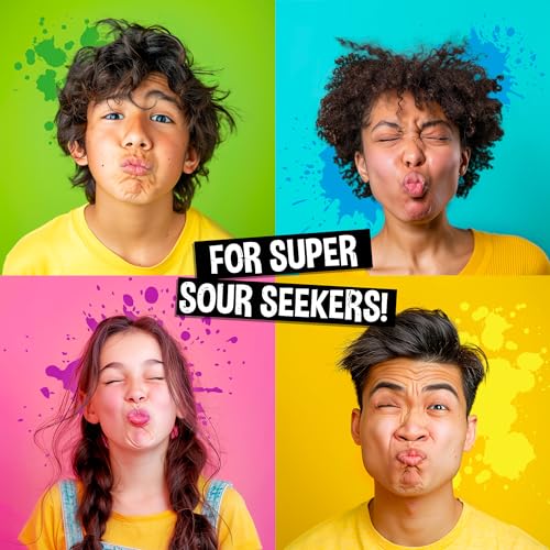 WARHEADS – EXTREME SOUR HARD CANDY – SOUR APPLE, BLACK CHERRY, BLUE RASPBERRY, LEMON & WATERMELON FLAVORS, GREAT FOR PARADES – 1 LB. BULK BAG