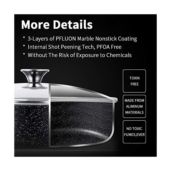 Nonstick-Cookware-Set-Induction-10-Piece-Stone-Derived-Cooking-Pots-and-Pans-with-Lids-Home-Kitchenware-with-Saucepan-Frying-Pan-Stockpot-Oven-Safe-GraniteGift-Box-Included-SKYLIGHT Nonstick Cookware Set Induction, 10 Piece Stone-Derived Cooking Pots and Pans with Lids, Home Kitchenware with Saucepan, Frying Pan, Stockpot, Oven Safe, Granite/Gift Box Included-SKYLIGHT