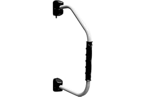 RV Designer R127 GripSafe Handrail Assist - Locking Folding Aluminum Grab Handle with Notched Grip - Safe Entry Assist for RV