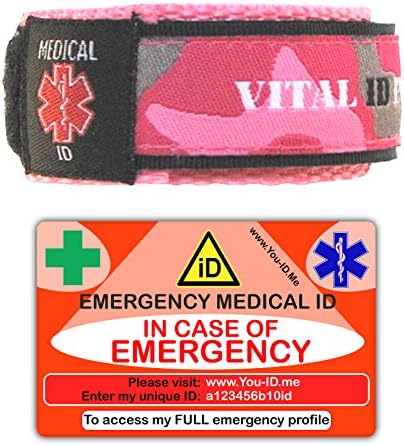 Medical Alert Bracelet Travel Set Waterproof Emergency ID Wristband with in Case of Emergency Identity Card