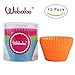 Webake Jumbo Silicone Muffin Cups, 3.5 Inch Jumbo Silicone Baking Cups Reusable Cupcake Liners Nonstick Large Cake Cups Set Stand Alone Cupcake Holder, 12 Pack Auto Cup Holder Liner