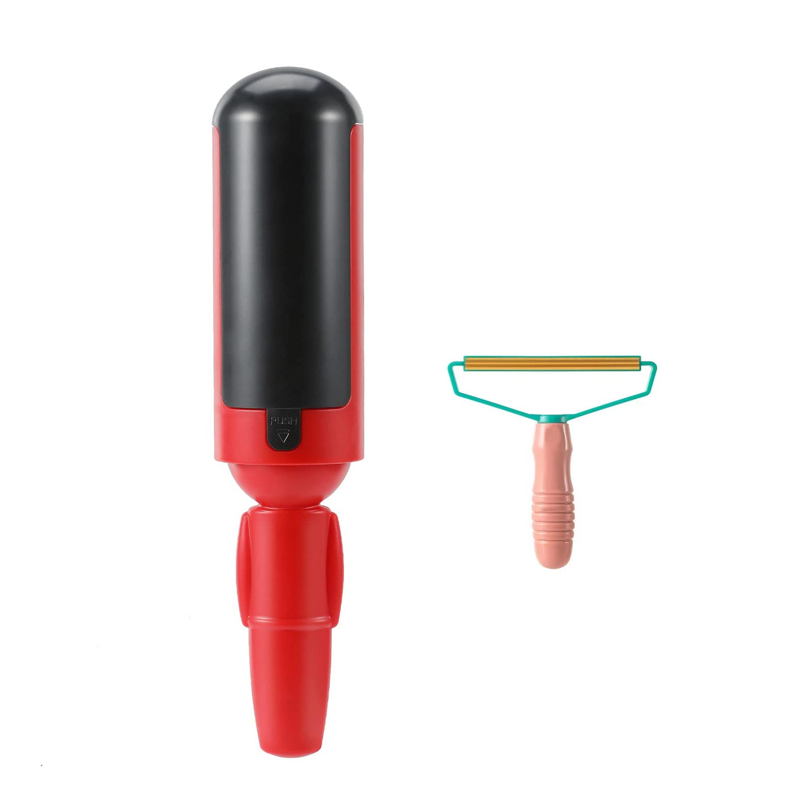 Pet Hair Remover Roller Reusable Lint Roller,Sticky Lint Brush for Dog,Cat Hair Remover for Carpet, Furniture, Clothes, Bedding, Sofa (Red)