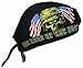 Men's Cotton Premium Land of the Free Because of the Brave Skull Cap