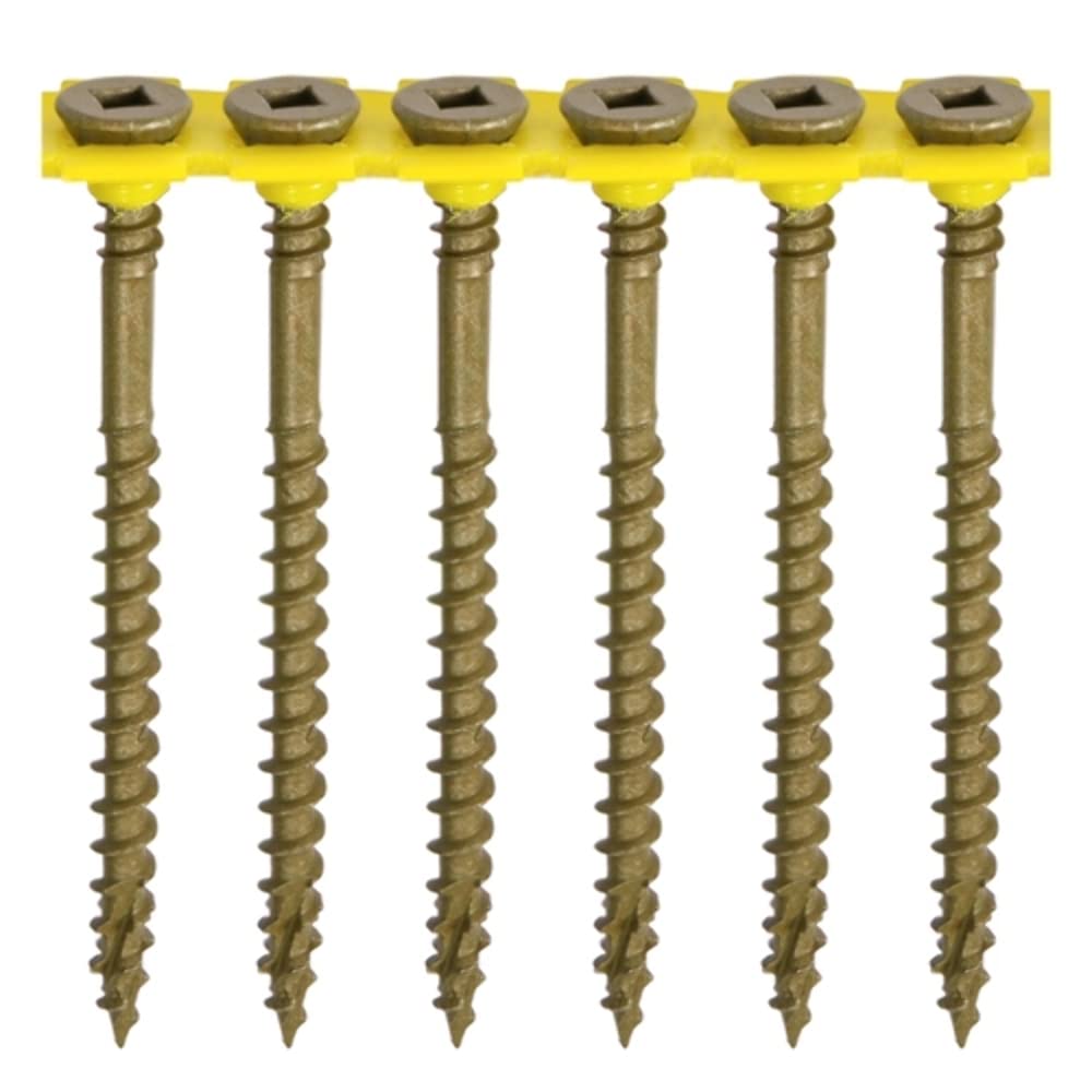 TIMCO C2 Deck-Fix Premium Collated Decking Screws - SQ - Countersunk - Exterior - Green - Box of 500