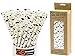 CTIGERS Birch Print Biodegradable Drinking Paper Straws for Party Box of 100