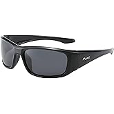 MAXX HD Command Polarized Sport Sunglasses with Full Matte Black Frame and Smoke Lens