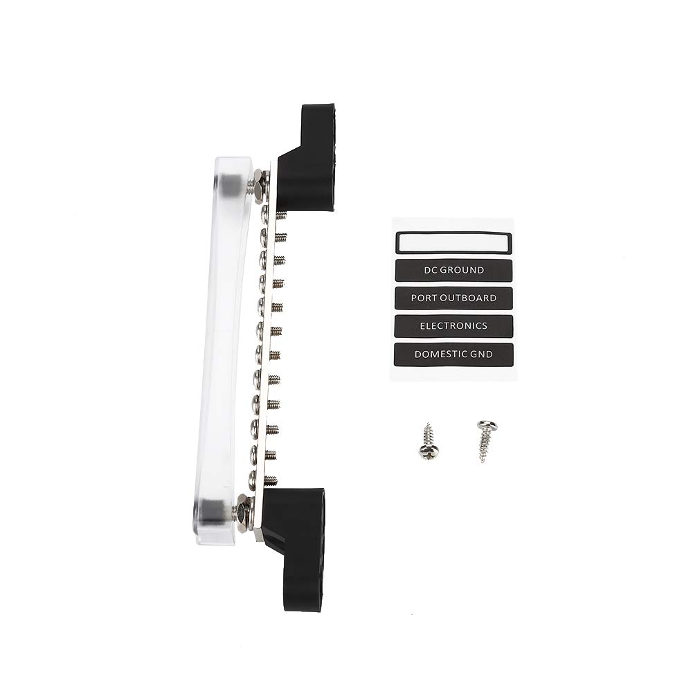 12 Positions Bus Bar Terminal Block, Screw Bus Bar Terminal Block 100Amp 12~48 V