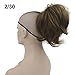 Oubeca 14 Inch Adjustable Style Claw Thick Wavy Curly Messy Pony Tail Hairpiece Short Layered Jaw Claw Ponytail Clip In Hair Extensions 100g (2/30 Medium Brown)