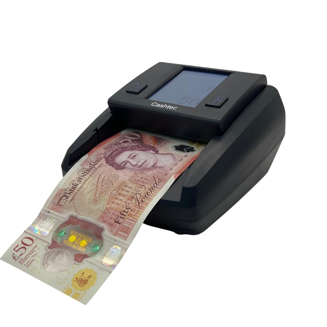 Cashtec CT390 Fake Money and Counterfeit Note Scanner, Will Count Genuine Notes but Reject Fake or Counterfeit Notes in Seconds.