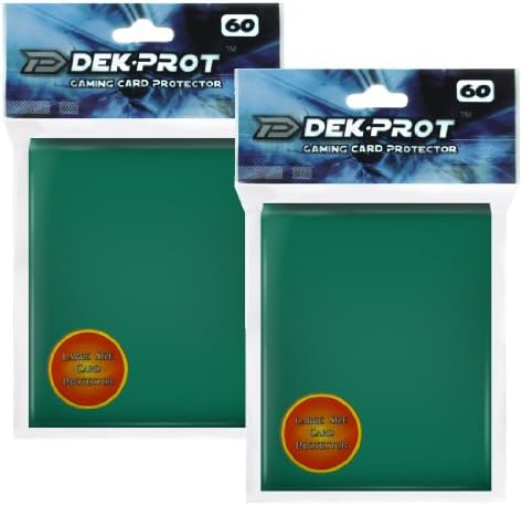 DEK PROT Magic+Pokemon Size Gaming Card Protectors-120 Sleeves- Ivy Green
