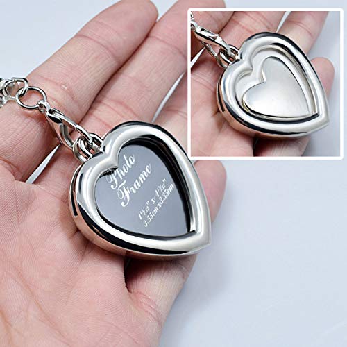 trounistro 18 Pack Photo Frame Keychain Blank Picture Frame Key Rings DIY Photos Keyring Pack for Valentine's Day, Birthday, Father's Day, Mother Day, Graduate, Wedding Gifts, 6 Styles