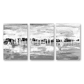 3 Panel Black and White Abstract Pictures Home...