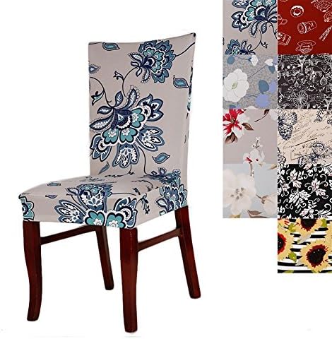 Super Fit Universal Stretch Dining Chair Covers, Removable Washable Slipcovers for Dining Room Chairs (Pack of 1, A)