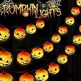 Growsland Halloween String Lights Pumking Light Talking Halloween Decorations Battery Operated Sensing Control 10 LED 10ft Indoor & Outdoor Party Holiday Decor Lights