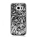 Galaxy S7 Edge Case,Maxace Anti-scratch Hybrid Ultra Slim Thin Flexible Soft TPU Bumper Rubber Protective Case Cover for Samsung Galaxy S7 Edge (Floral Black)