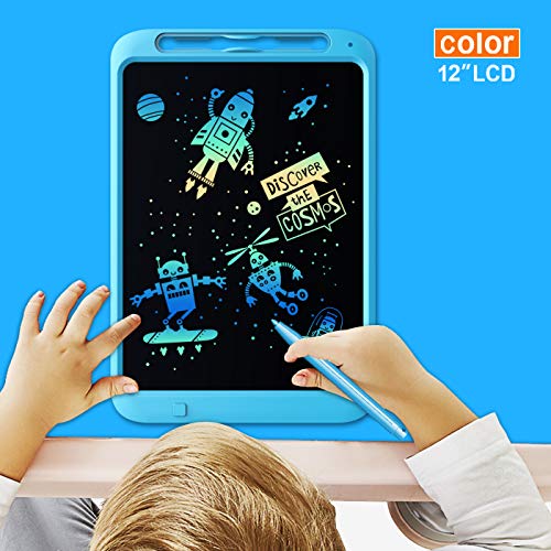 LCD Writing Tablet, Coovee 12 Inch Digital Ewriter Electronic Graphics Tablet Portable Mini Board Handwriting Pad Drawing Tablet with Memory Lock Suitable for Kids Home School Office