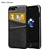 iPhone 8 Case, iPhone 7 Case Leather Card Slots Holder Slim Phone Wallet Cover By Rssviss For iPhone8 iPhone7 - Black,4.7 inch