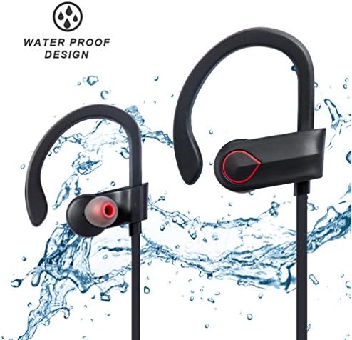 Bluetooth Headphones With Mic Wireless Sports Earbuds Waterproof Music Earphones HD Stereo Headset For Gym Running Workout Noise Cancelling Earpiece