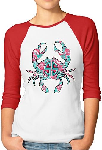 Alternative Women's A Crab Totem On A Sunrise 3/4 Sleeve Essential Raglan Tee Shirts