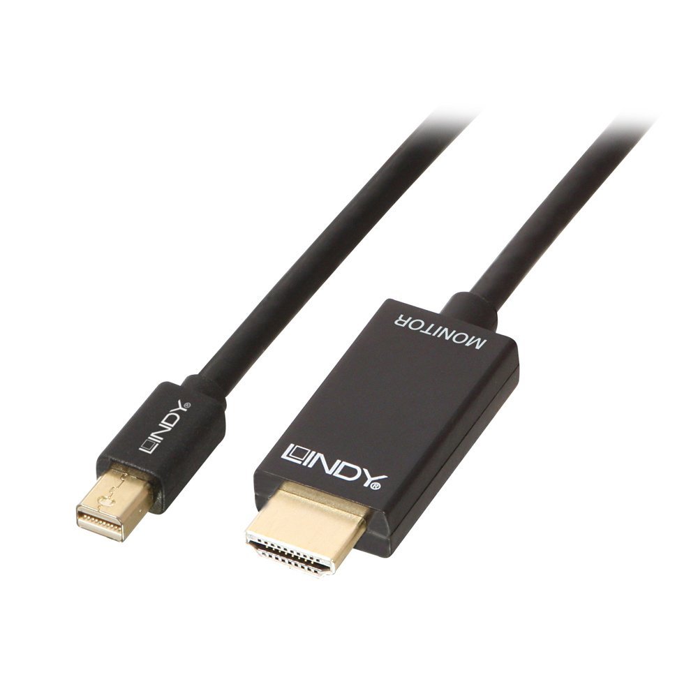 LINDY 1m Mini DisplayPort to HDMI 10.2G Cable, Black