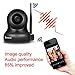 Dericam 1080P Home Wireless Security Camera, Pan/Tilt Control, 4X Digital Zoom, Night Vision and Two-Way Talk, Baby Pet Front Porch Monitor, Black