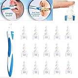 earwax remover tool,lighted earwax remover,Ear Wax Cleaner Removal Easy Smart Ear-pick Swab Earwax Remover Spiral Soft Safe Earpick With 16 Tips Ear Care Kits Use Simple