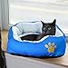 Evelots Small Round Pet Bed, One Size, Blue