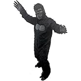 MatGui Adult Gorilla Costume - Realistic Plush Ape Outfit for Halloween, Theme Parties & Cosplay