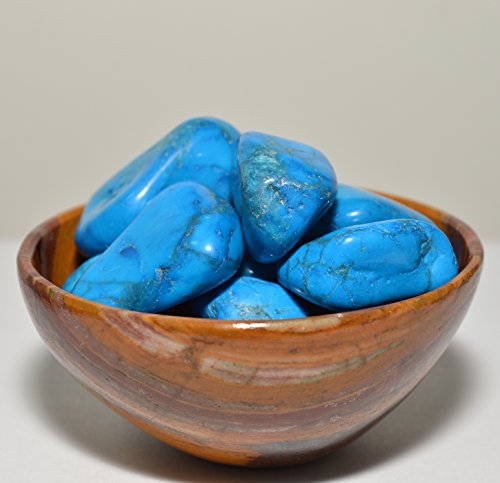 Blue Howlite Stone Cabochon Turquoise Color Stone Pebble Mineral Crystal Cab from Africa- 5PCS