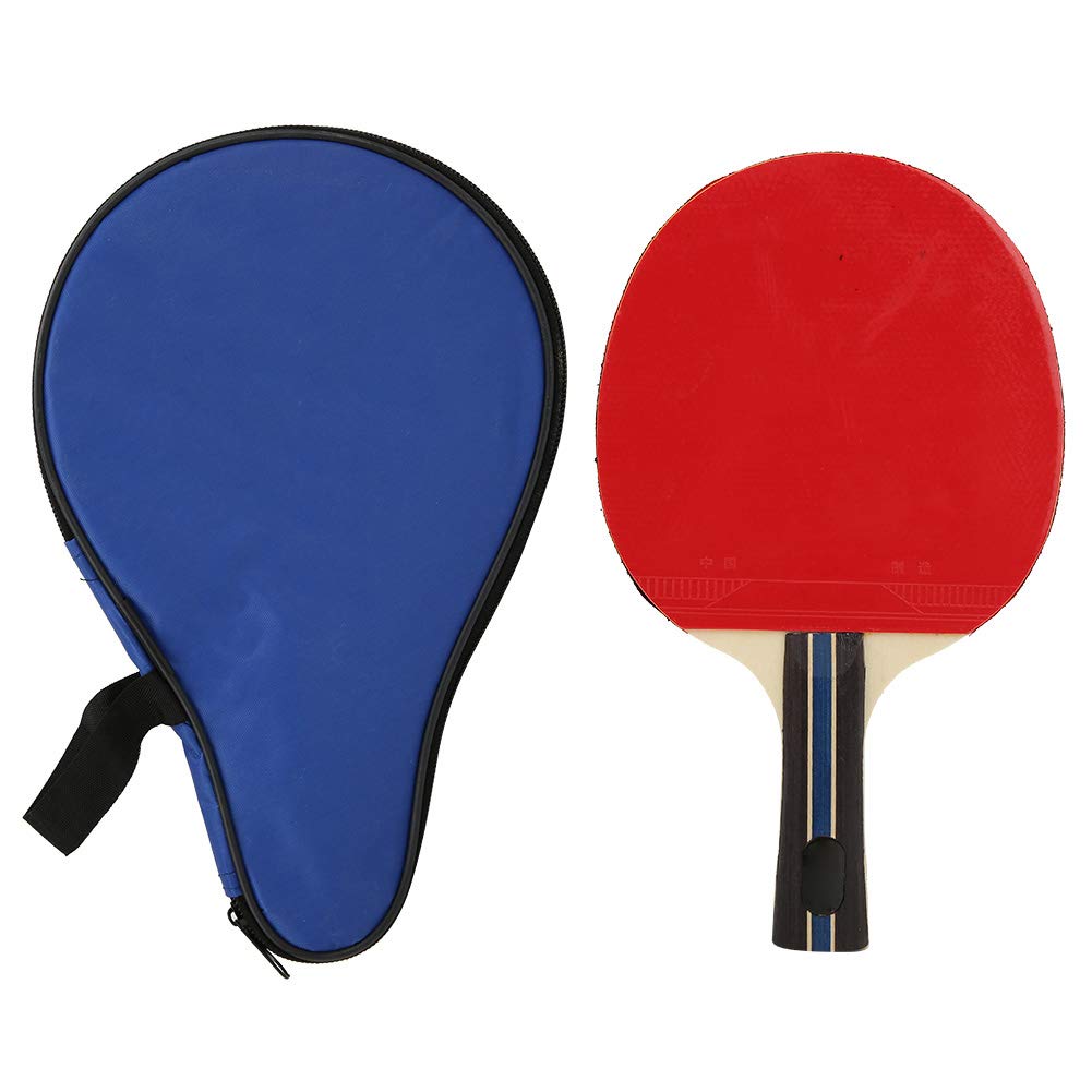 Uxsiya Single Table Tennis Racket,Professional Rubber Table Tennis Bats with Storage Bag for Casual Games for Adult Teenager (8018 blue bag to get two balls C2)